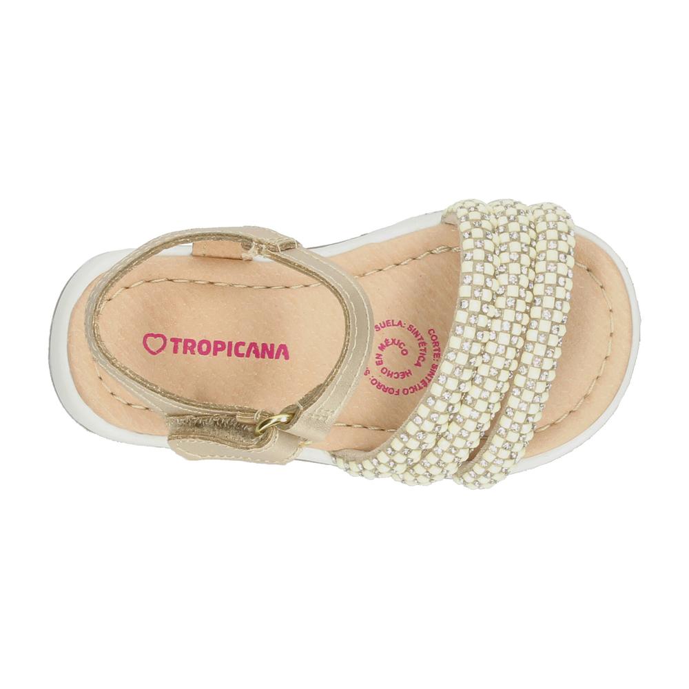 Foto 9 pulgar | Sandalias Tropicana Dorado Para Niña T12-15 [tro1536] Dorado