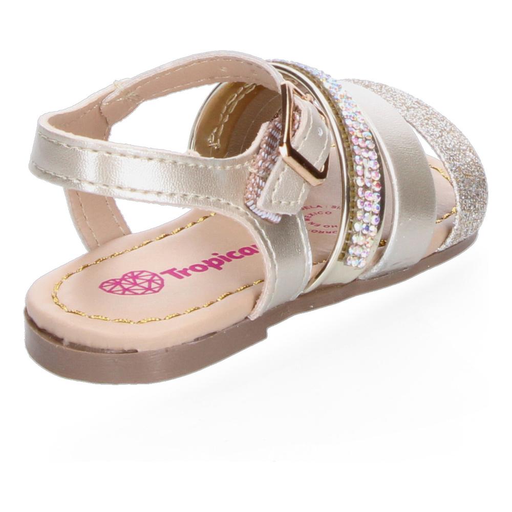 Foto 4 | Sandalias Tropicana Dorado Para Niña [tro1436] Dorado