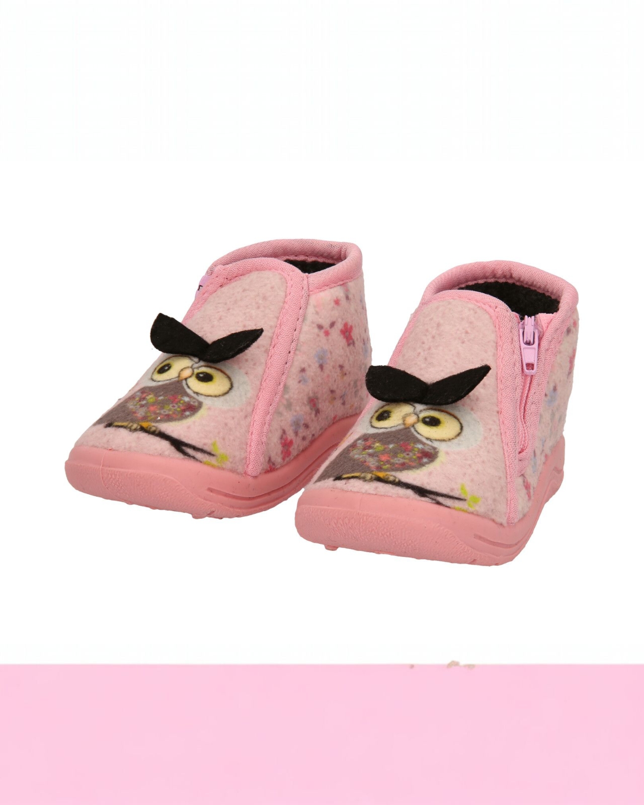 Foto 2 pulgar | Botas De Frio Baby Room Para Niñas Con Diseño De Buha Rosa, Suela Antiderrapante