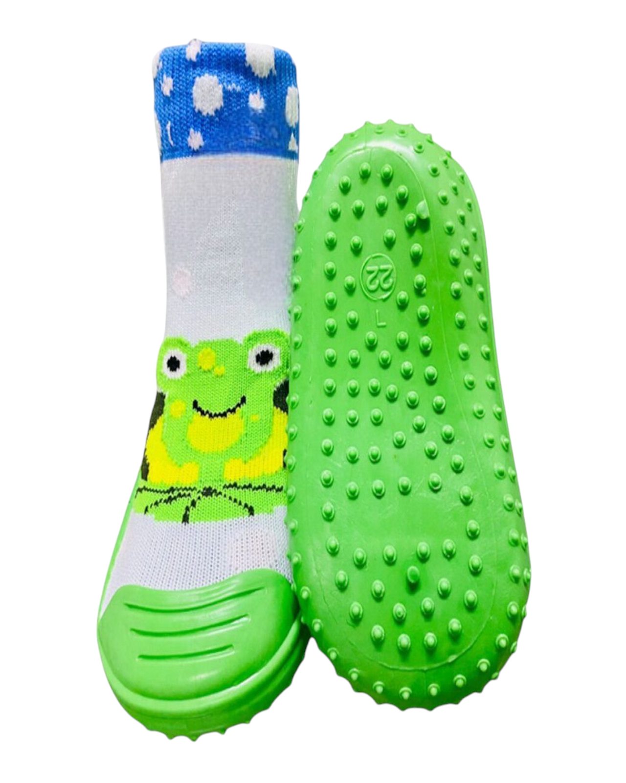 Foto 3 pulgar | Calcetin Antiderrapante Unisex Baby Room rana verde