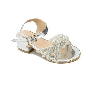 Foto 4 | Sandalia Para Niñas Glitter Graduación Color Plata 18-21.5 Plateado