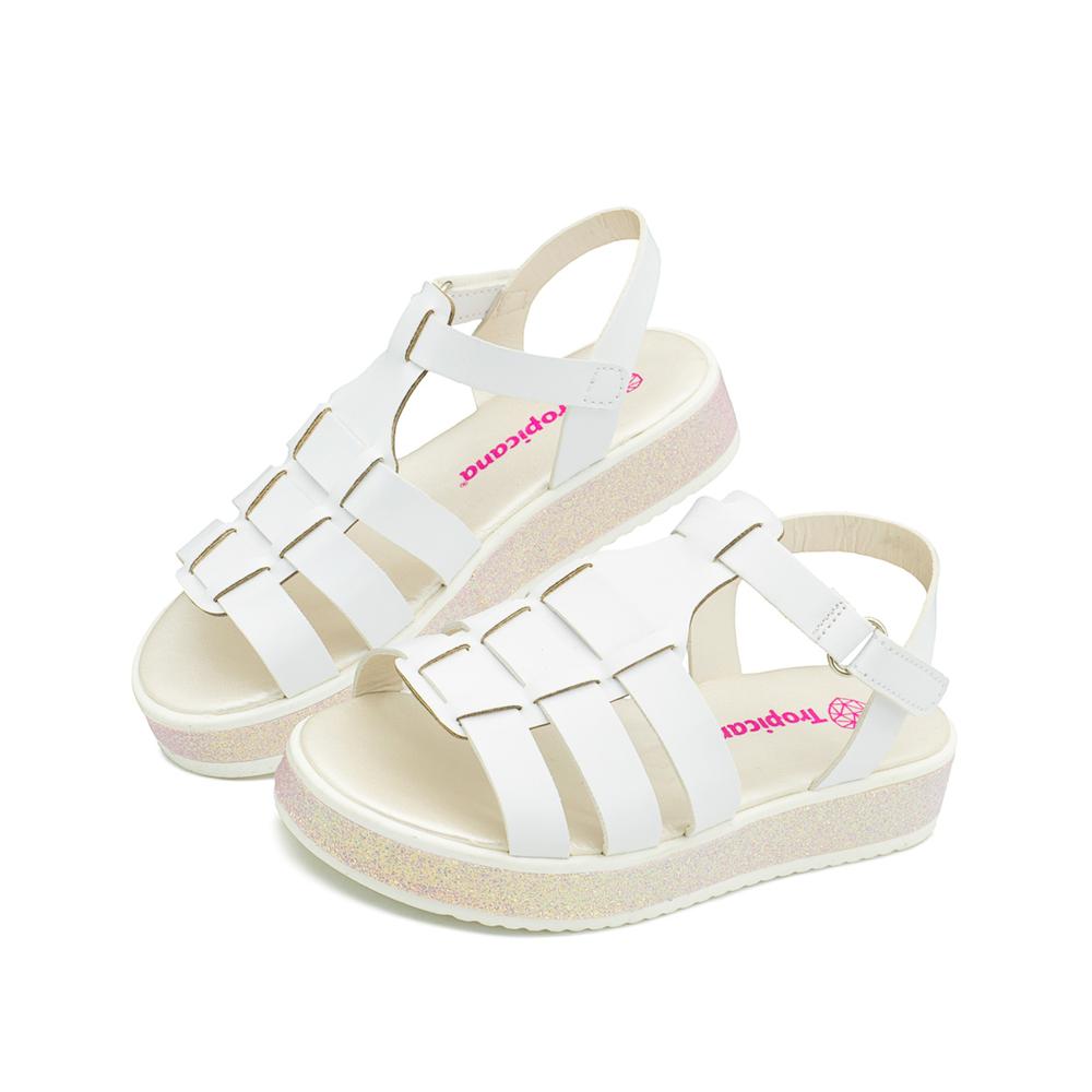 Sandalias Para Niña Tropicana  Casuales Moda Color Blanco Blanco