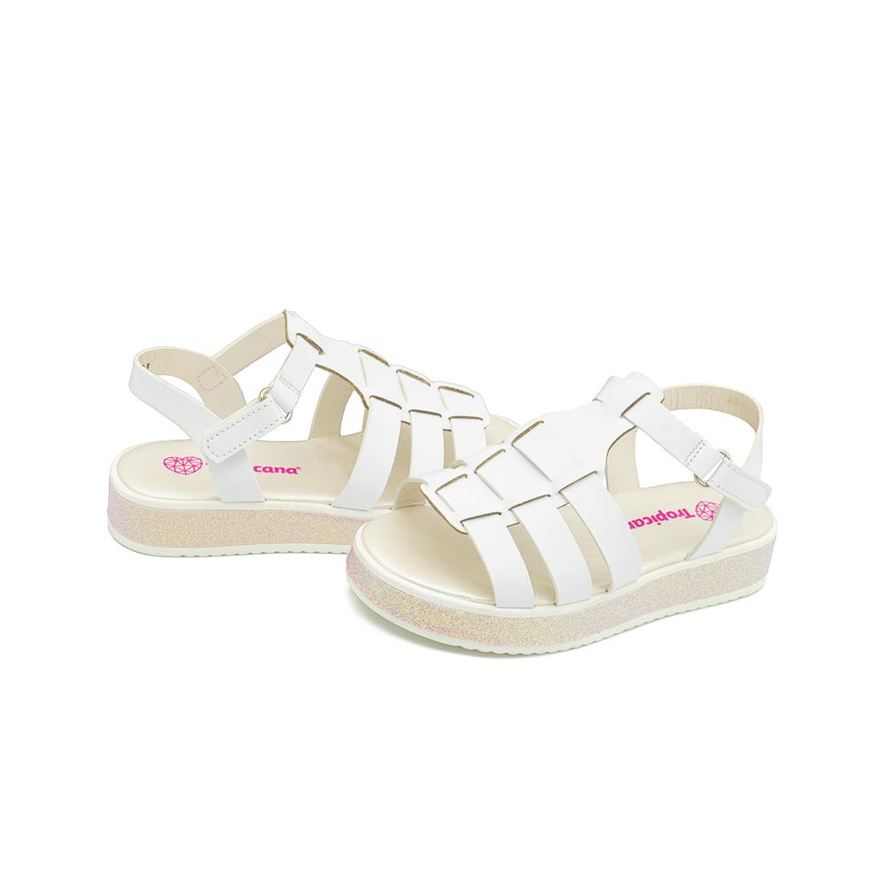 Foto 3 pulgar | Sandalias Para Niña Tropicana  Casuales Moda Color Blanco Blanco