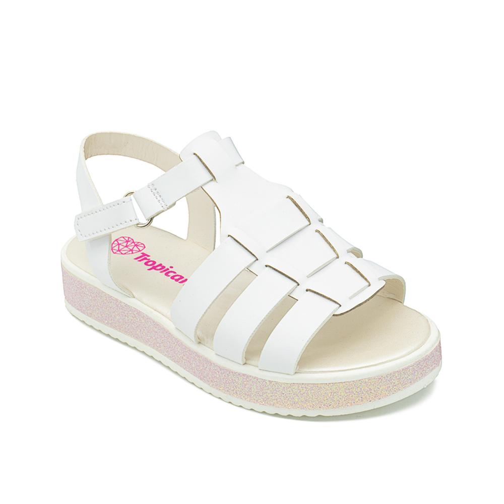 Foto 5 pulgar | Sandalias Para Niña Tropicana  Casuales Moda Color Blanco Blanco