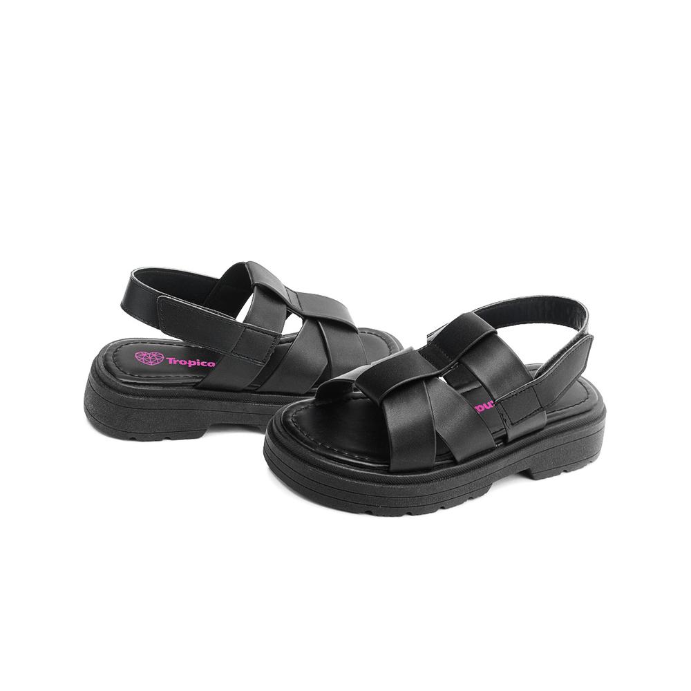 Foto 3 pulgar | Sandalia Tropicana Para Niña Ajuste Contactel Color Negro Negro