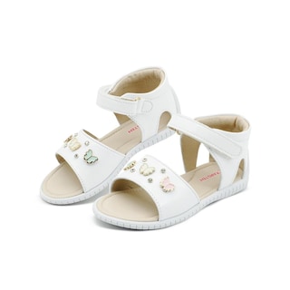 Foto 1 | Sandalia Karsten Para Niña Casual Mariposas Charol Blanco Blanco