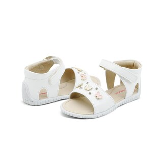 Foto 2 | Sandalia Karsten Para Niña Casual Mariposas Charol Blanco Blanco