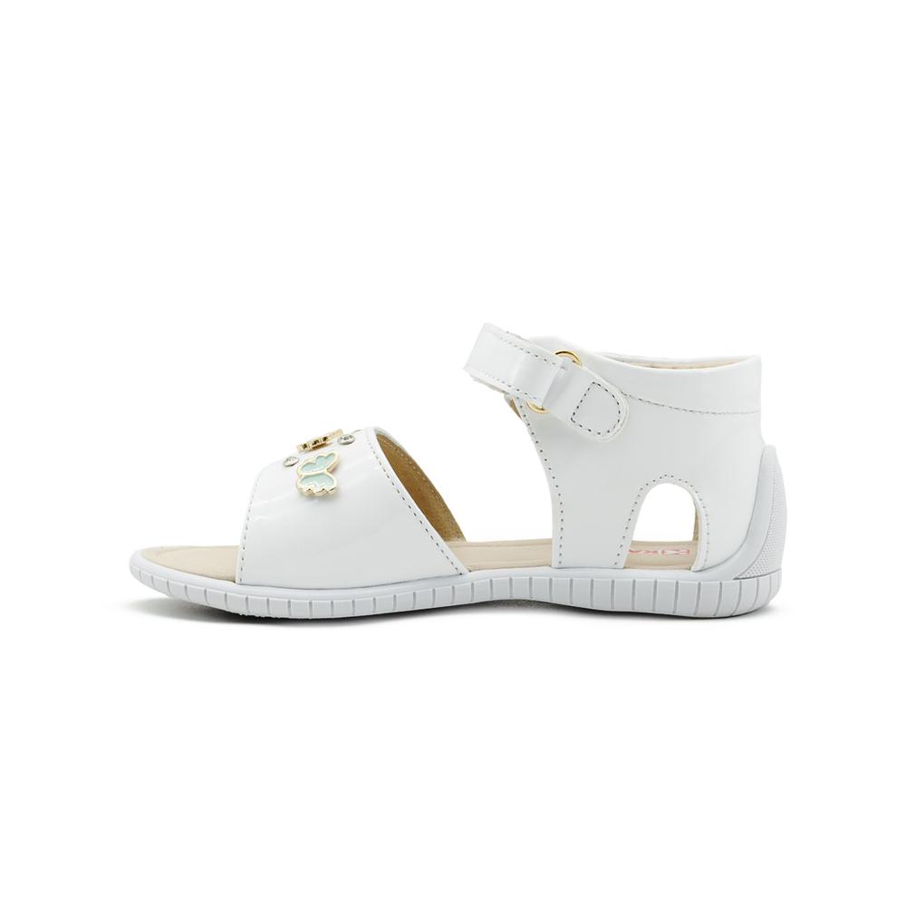 Foto 6 pulgar | Sandalia Karsten Para Niña Casual Mariposas Charol Blanco Blanco