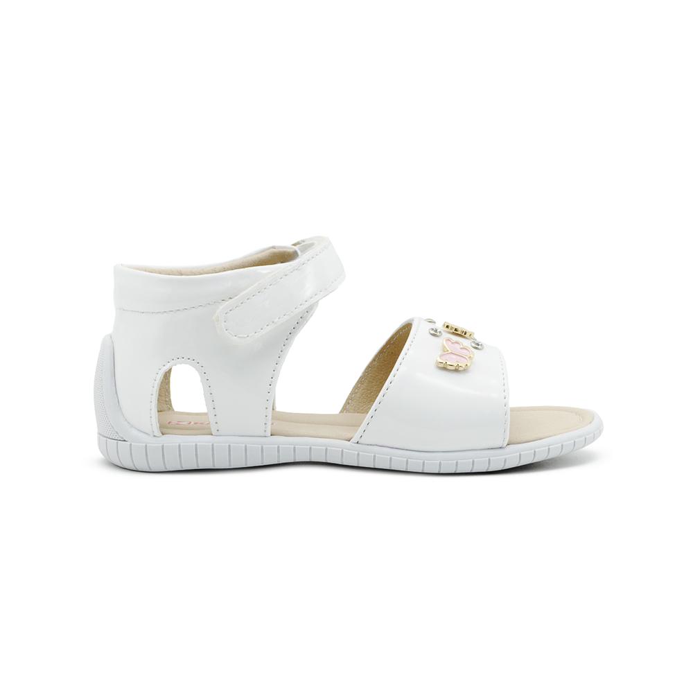 Foto 7 pulgar | Sandalia Karsten Para Niña Casual Mariposas Charol Blanco Blanco
