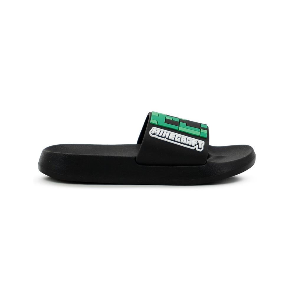 Sandalias Yuyin Para Niño Minecraft Alberca/playa 18-21 Negro