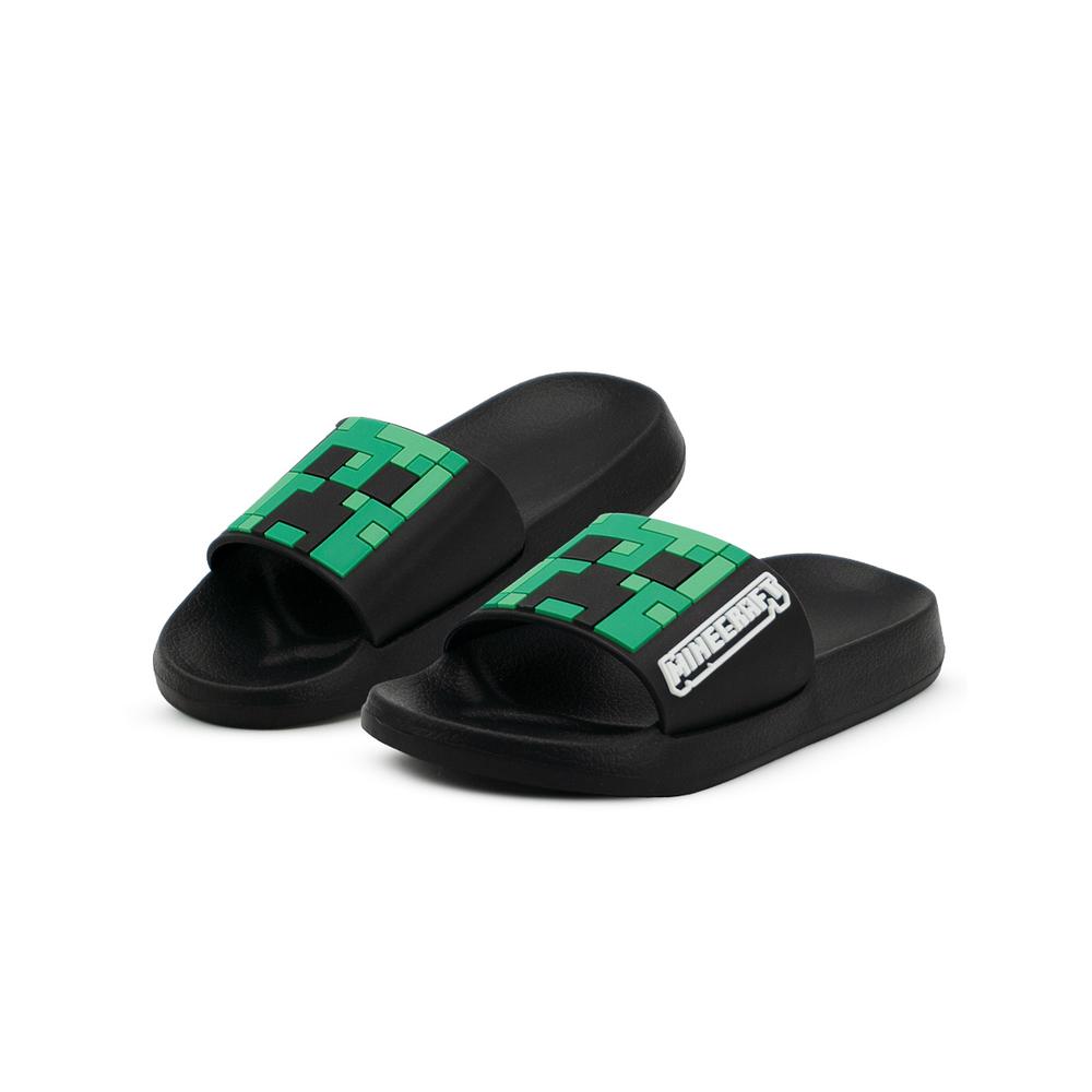 Foto 3 pulgar | Sandalias Yuyin Para Niño Minecraft Alberca/playa 18-21 Negro
