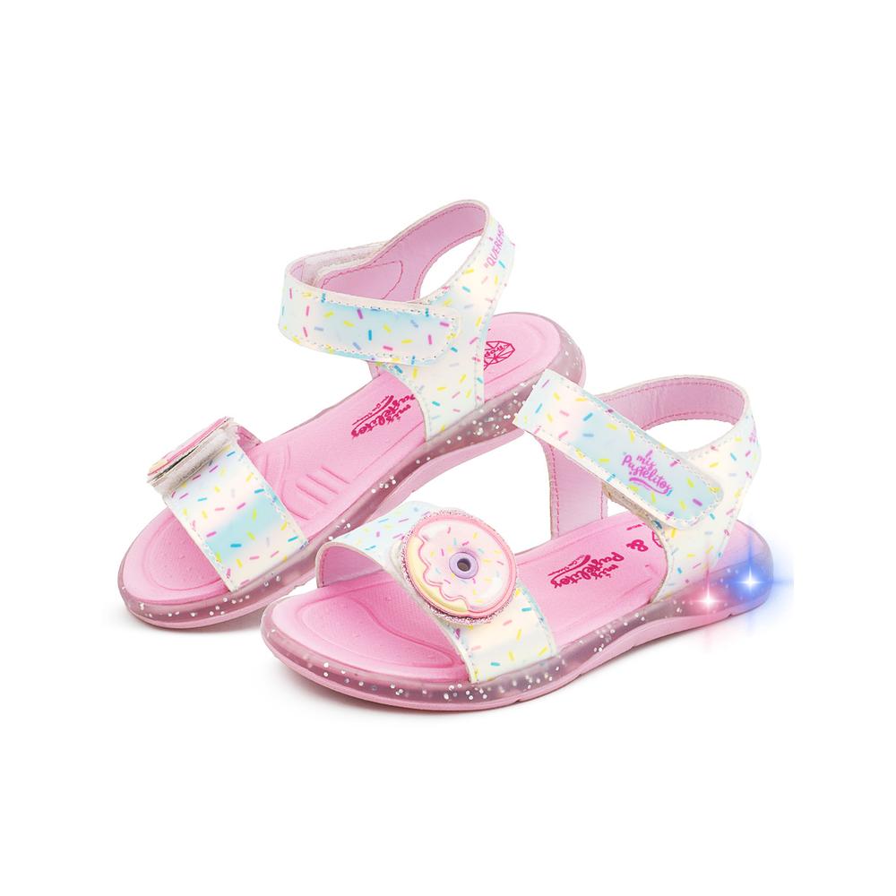 Sandalia Con Luces Tropicana Para Niña Casuales Color Candy Rosa