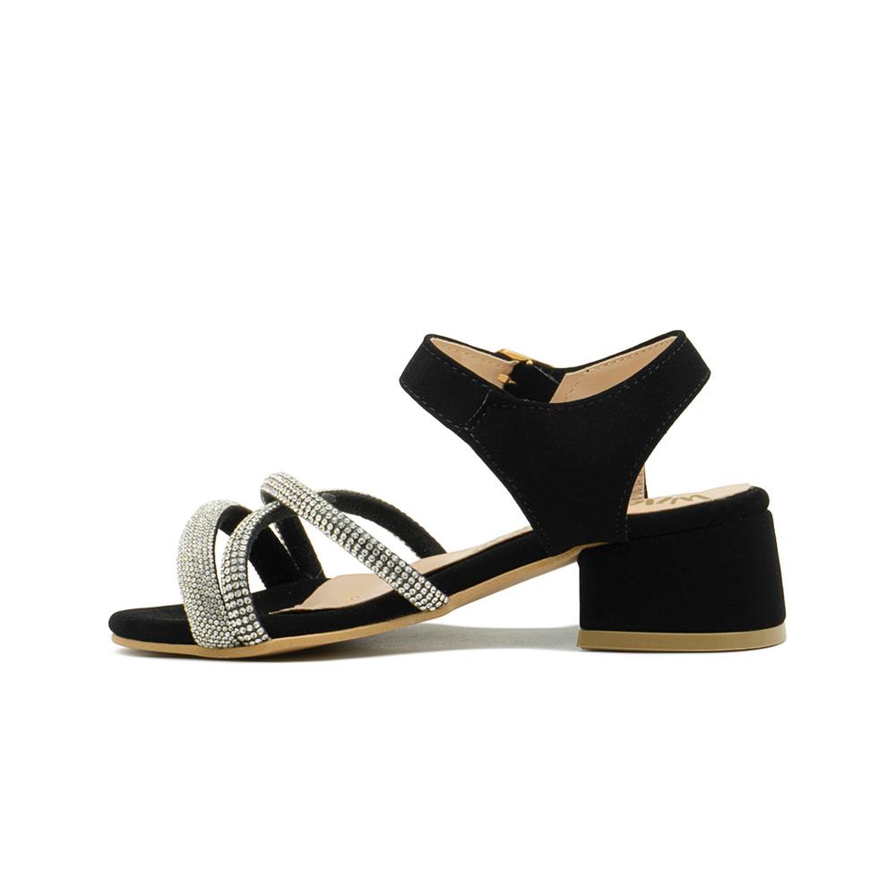 Foto 6 pulgar | Sandalia Elegante Para Niña Pedrederia Casuales Color Negro Negro