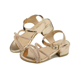 Foto 1 | Sandalia Gladiadora Para Niñas Elegante Color Dorado 18-21.5 Dorado