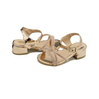 Foto 2 | Sandalia Gladiadora Para Niñas Elegante Color Dorado 18-21.5 Dorado