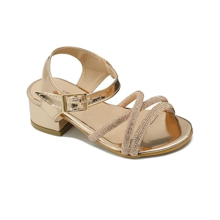Foto 4 | Sandalia Gladiadora Para Niñas Elegante Color Dorado 18-21.5 Dorado