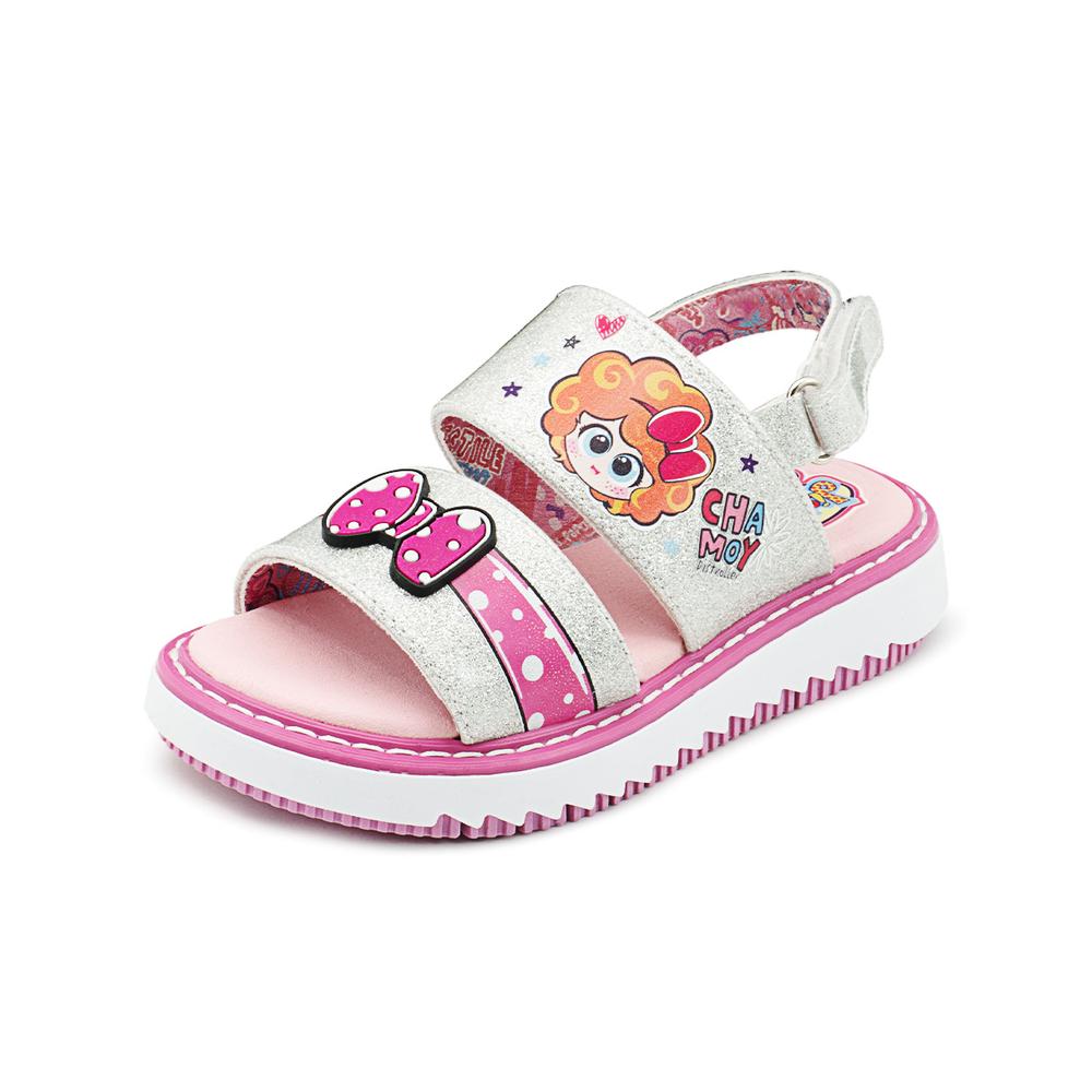 Foto 4 pulgar | Sandalia Distroller Para Niña Personaje Chamoy Charol Plata Plateado
