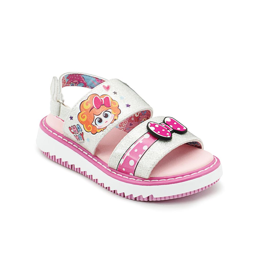 Foto 5 pulgar | Sandalia Distroller Para Niña Personaje Chamoy Charol Plata Plateado