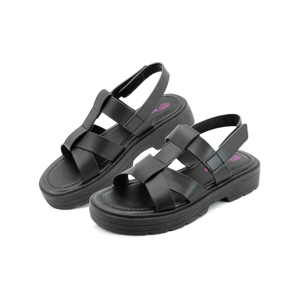 Foto 1 | Sandalia Tropicana Para Niña Tipo Gladiadora Contactel Negro Negro