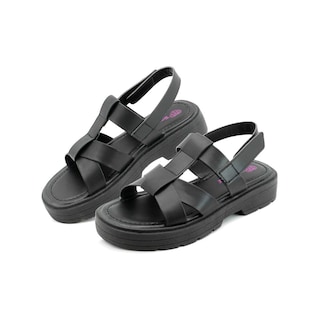 Foto 1 | Sandalia Tropicana Para Niña Tipo Gladiadora Contactel Negro Negro