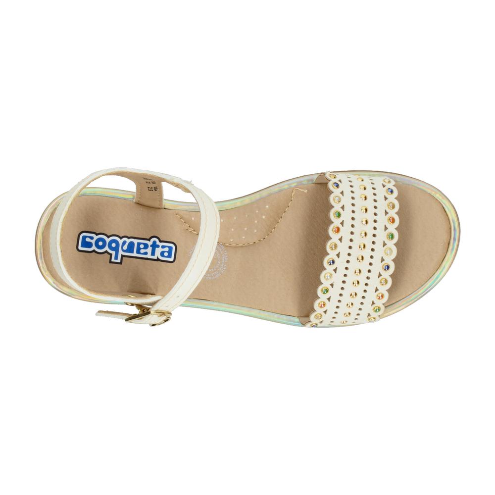 Foto 9 pulgar | Sandalias Coqueta Beige Para Niña T21-24 [cta1012] Beige