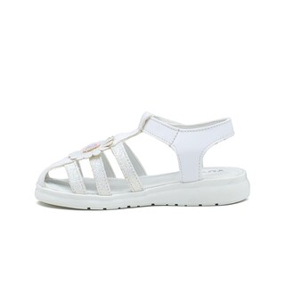 Foto 2 | Sandalia Huarache Para Niña Cerrado Flores Color Blanco Blanco