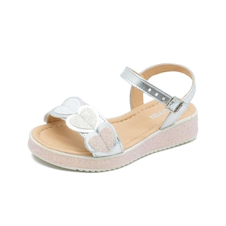 Foto 4 | Sandalia Para Niña Corazones Brillantes Color Plateado Plateado