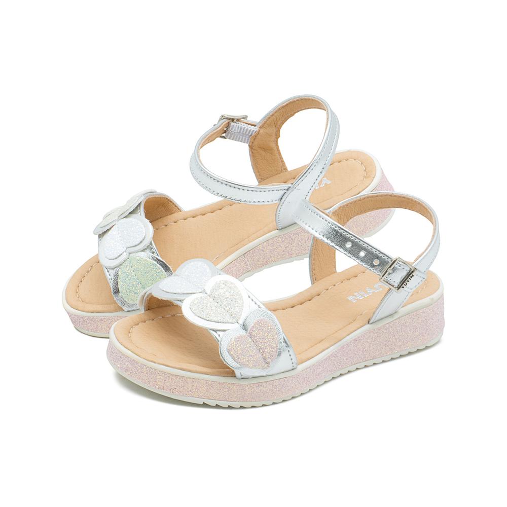 Foto 6 | Sandalia Para Niña Corazones Brillantes Color Plateado Plateado
