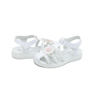 Foto 5 | Sandalia Huarache Para Niña Cerrado Flores Color Blanco Blanco