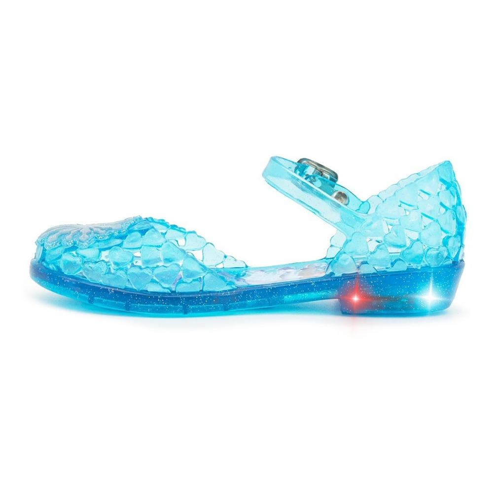 Foto 5 pulgar | Sandalia Luces De Impacto Frozen Elsa Disney 13-19 Con Tacon Celeste