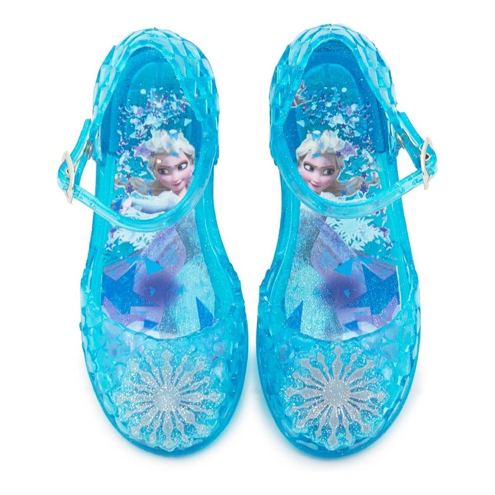 Foto 6 pulgar | Sandalia Luces De Impacto Frozen Elsa Disney 13-19 Con Tacon Celeste