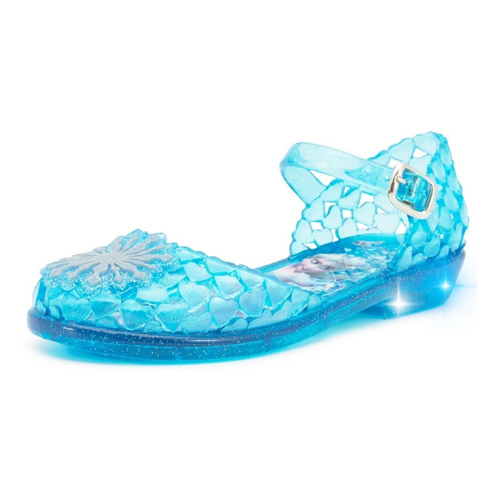 Foto 7 pulgar | Sandalia Luces De Impacto Frozen Elsa Disney 13-19 Con Tacon Celeste