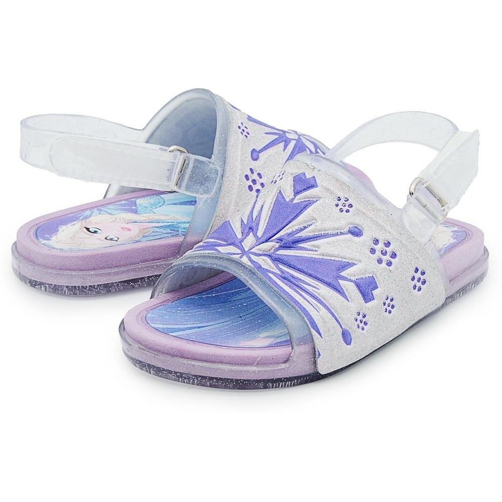 Foto 1 | Sandalia Disney Frozen Elsa Niña Ajustable Cristal 13-17 Blanco