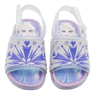 Foto 5 | Sandalia Disney Frozen Elsa Niña Ajustable Cristal 13-17 Blanco