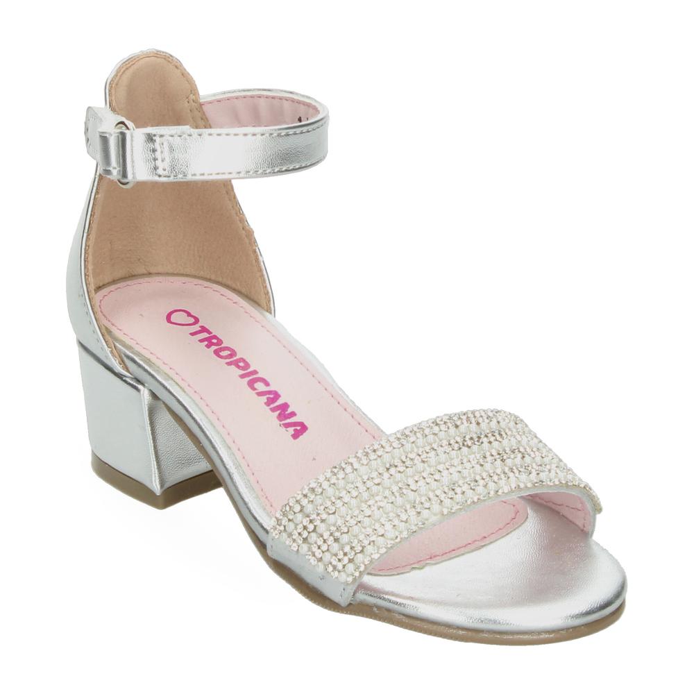 Foto 4 | Sandalias Tropicana Plateado Para Niña T22-26 [tro1573] Plateado