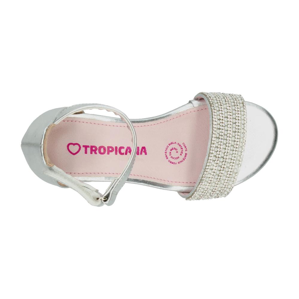 Foto 8 | Sandalias Tropicana Plateado Para Niña T22-26 [tro1573] Plateado
