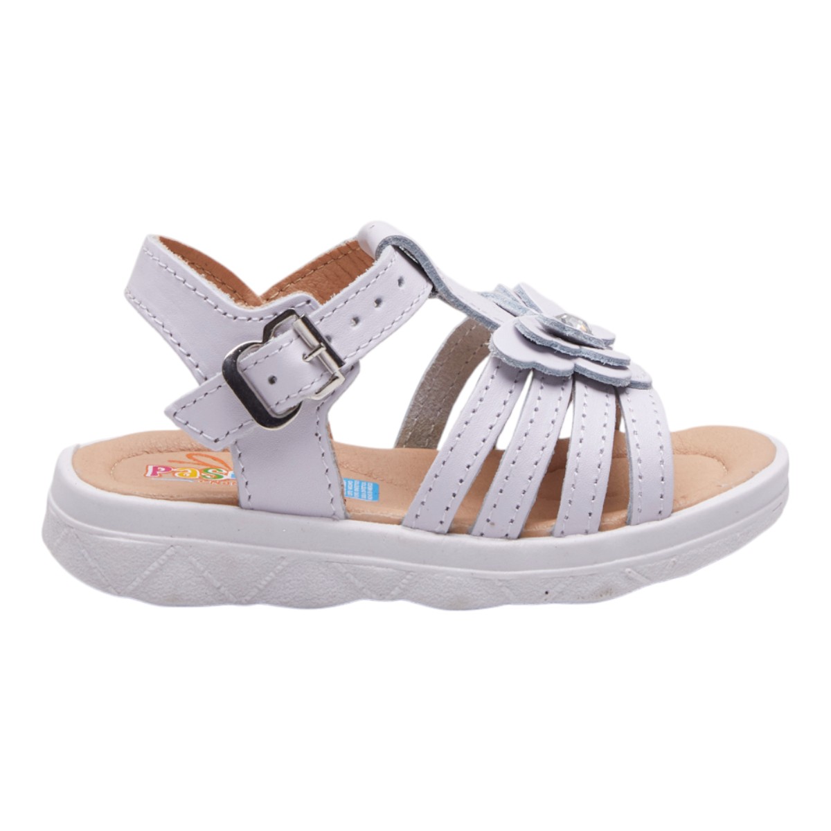 Foto 2 | Sandalias Calzado Watanabe Color Blanco Niña Abiertas Mariposa Decorativa