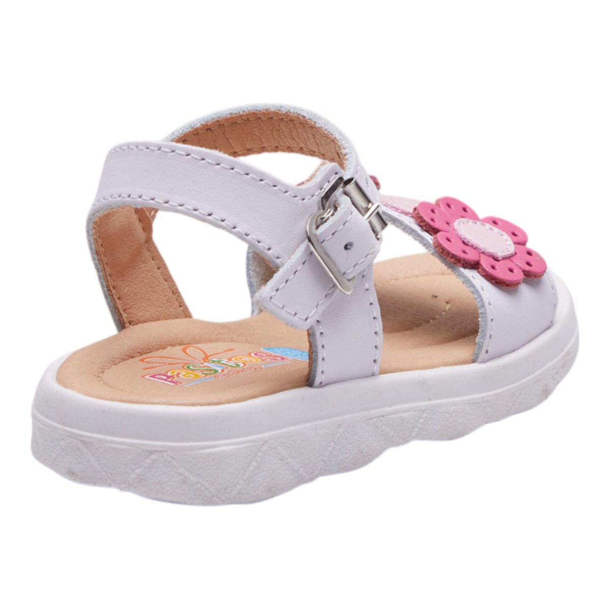 Foto 4 pulgar | Sandalias Calzado Watanabe Color Blanco Niña Abiertas Flor Decorativa