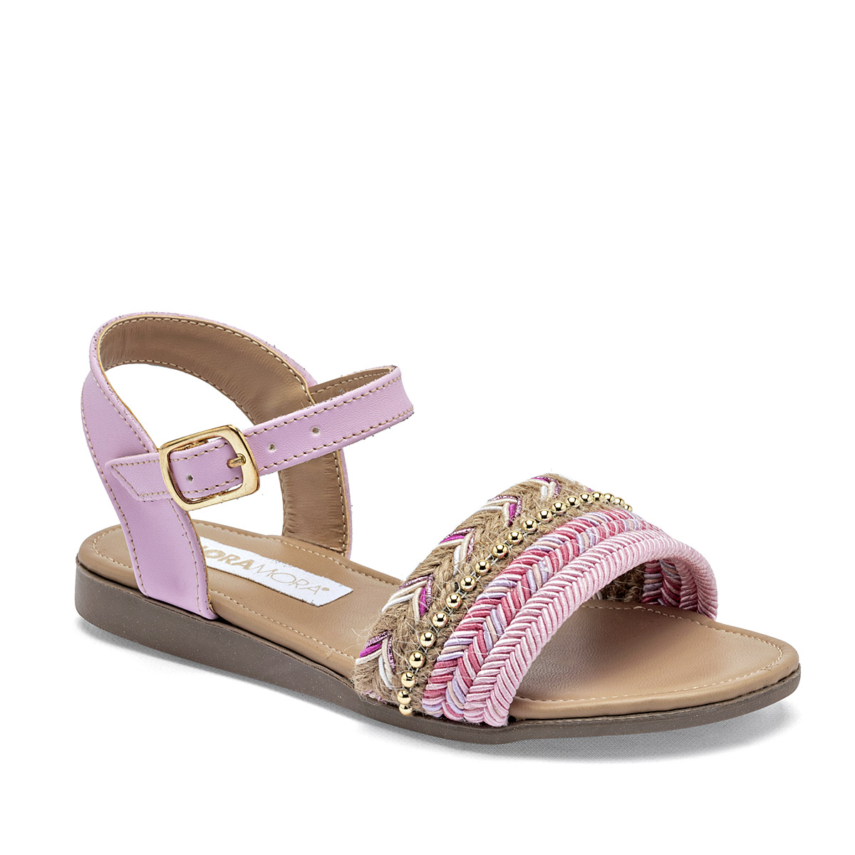 Foto 1 | Moramora Sandalia Para Niña Rosa Beige