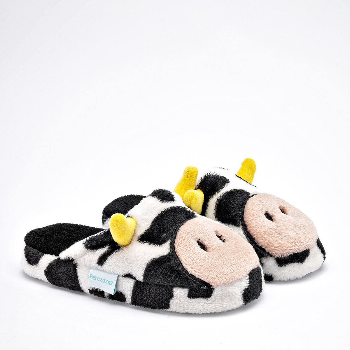 Foto 3 pulgar | Huarachetas Pantufla Para Niña Negro Blanco