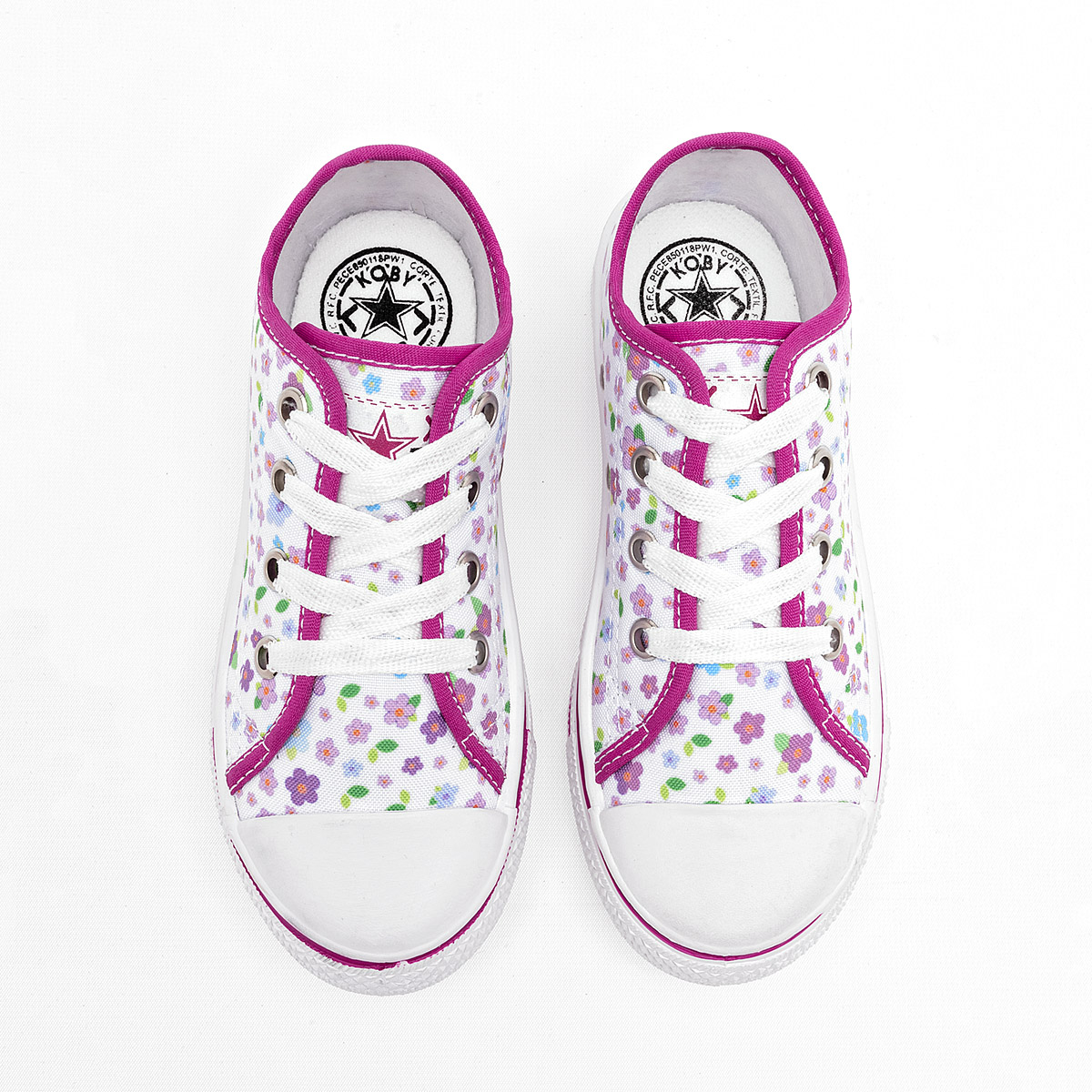 Foto 4 pulgar | Koby Star Tenis Urbano Para Niña Blanco Fucsia