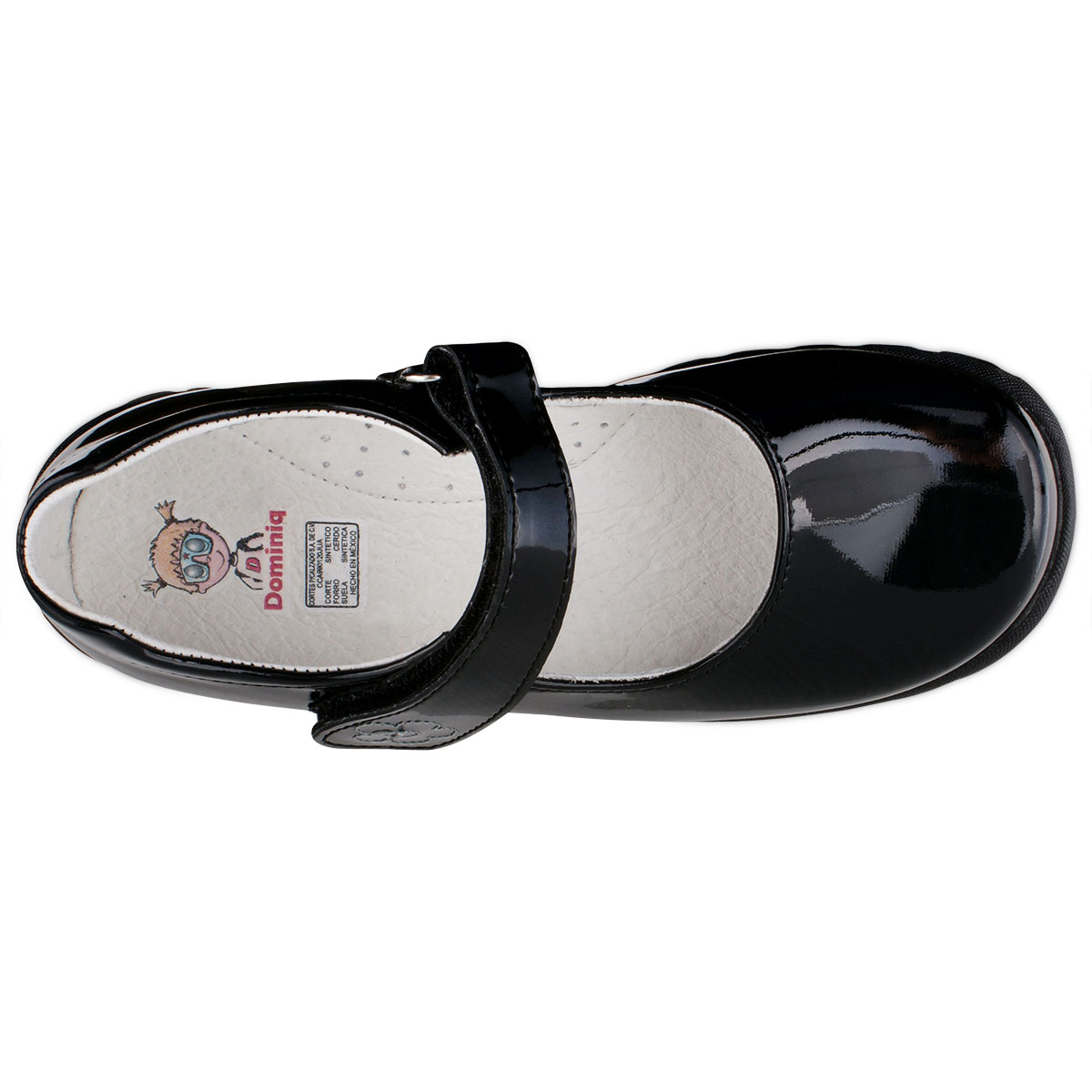 Foto 4 | Zapato Escolar Dominiq 308 color Charol Negro para Niña