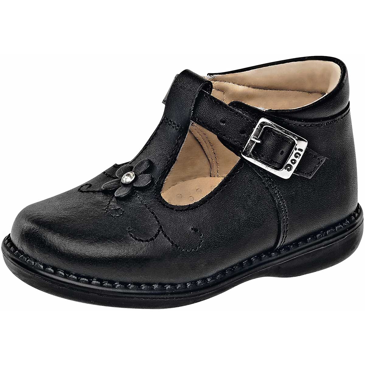 Foto 2 pulgar | Zapatos Dogi Negros para Bebé Niña
