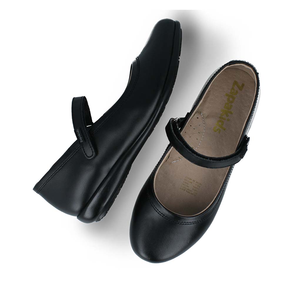 Foto 5 pulgar | Zapato Escolar Zapakids 30659-1-a Negro Para Niña De Piel Con Velcro