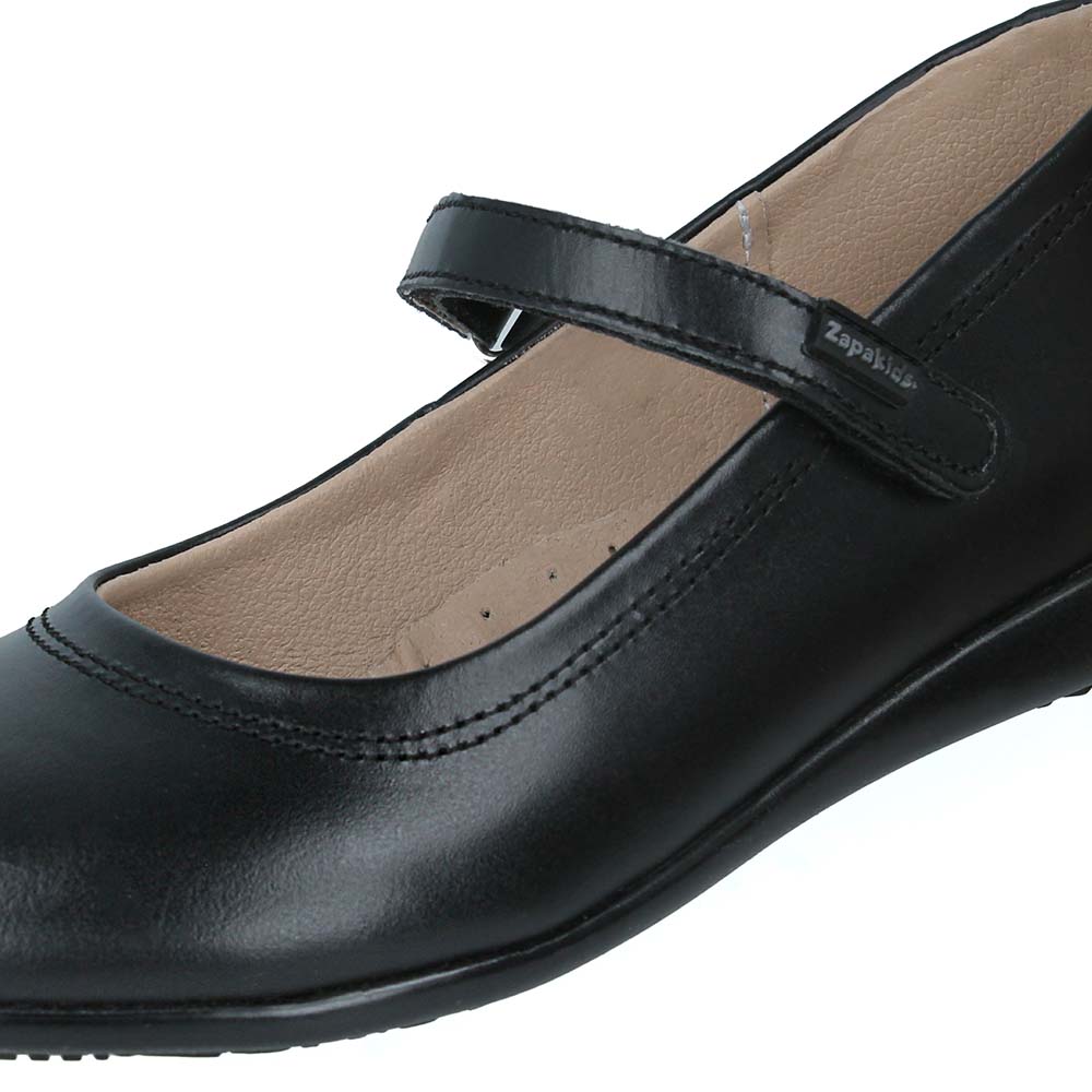 Foto 7 pulgar | Zapato Escolar Zapakids 30659-1-a Negro Para Niña De Piel Con Velcro