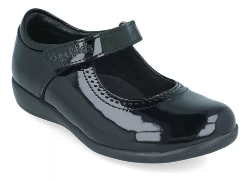 Foto 4 pulgar | Zapatos Escolares Zapakids Zk00018-ch Negro Charol  Flats Niña Casual