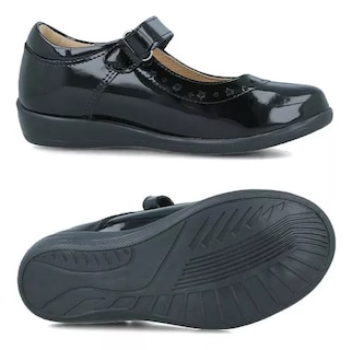 Foto 6 | Zapato Escolar Flats Hush Puppies 1164 Negro Charol Balerina Niña