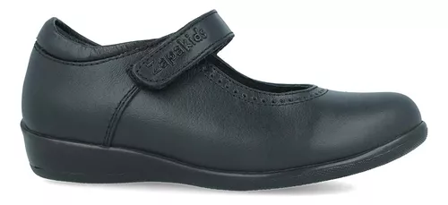 Zapatos Escolares Zapakids Zk00018 Negro Flats Niña Balerina Casual Piel