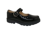 Zapatos Hush Puppies Kids Hp01501 Charol Negro Escolar Niña