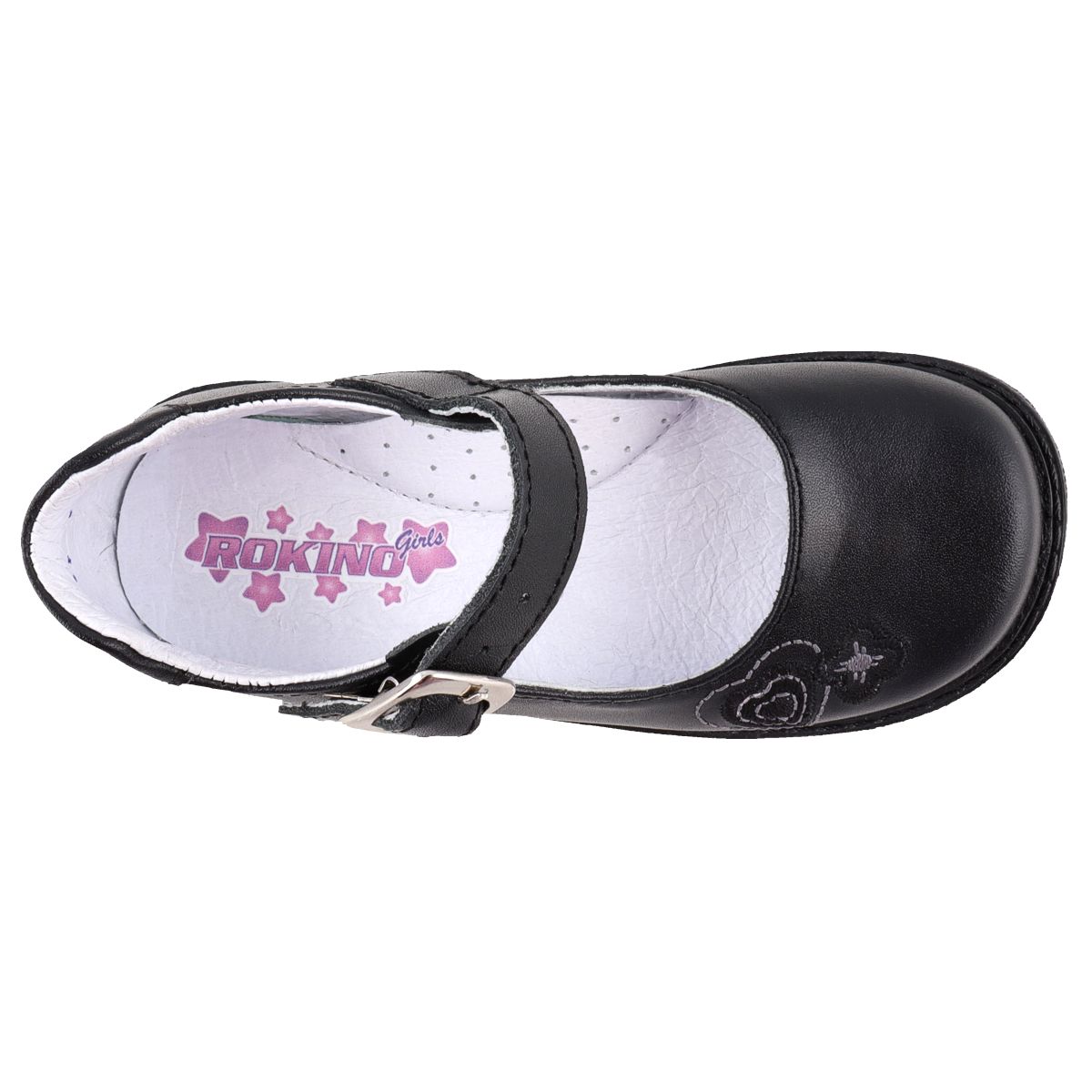 Foto 5 pulgar | Zapato Escolar De Piel Rokino 3541 Color Negro Para Niña